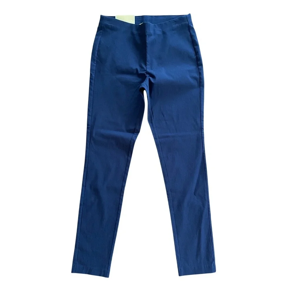 Michael Kors Navy Super Skinny Pull On Ankle‎ Pants M NWT